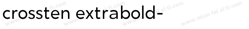crossten extrabold字体转换